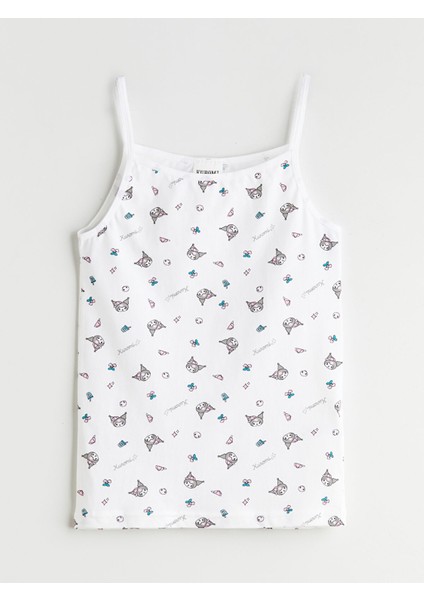 Yeni Sezon Kare Yaka Kuromi Baskılı Kız Çocuk Atlet 2'li modelleri