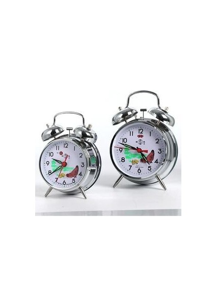 Nostaljik Gümüş Bakır Görünümlü Kurmalı Metal Çalar Saat Tavuklu Saat Anı Hatıra Saati fırsatları