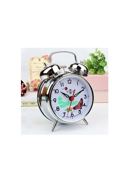 Nostaljik Gümüş Bakır Görünümlü Kurmalı Metal Çalar Saat Tavuklu Saat Anı Hatıra Saati indirimleri