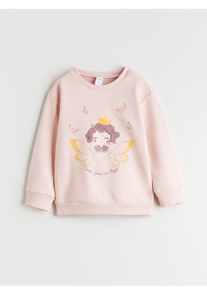 Yeni Sezon Bisiklet Yaka Kız Çocuk Sweatshirt