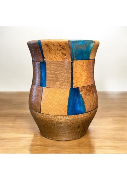 El Yapımı Ceviz–meşe & Epoksi Bardak modelleri