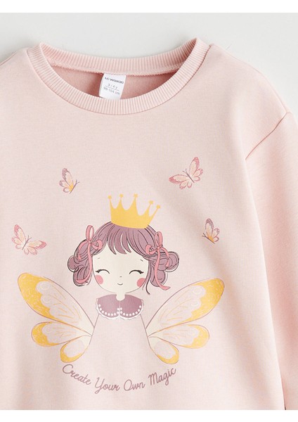 Yeni Sezon Bisiklet Yaka Kız Çocuk Sweatshirt fırsatları