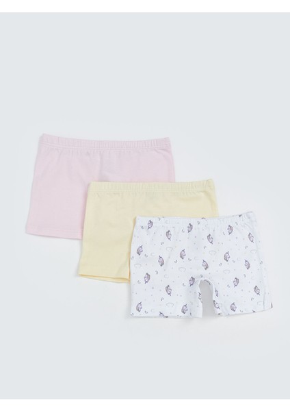 Yeni Sezon Baskılı Kız Çocuk Boxer 3'lü