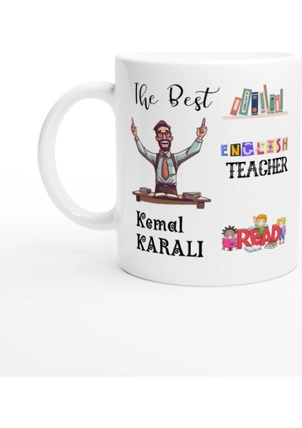 Ingilizce Öğretmeni Hediyesi – Kişiye Özel Porselen Kupa Bardak, Çift Taraf Baskılı, 300 Ml, Kutulu fiyatları