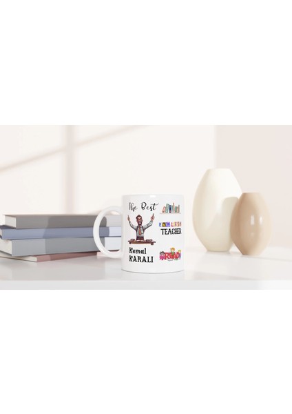 Ingilizce Öğretmeni Hediyesi – Kişiye Özel Porselen Kupa Bardak, Çift Taraf Baskılı, 300 Ml, Kutulu fırsatları