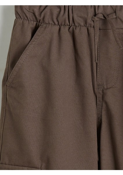 Yeni Sezon Beli Lastikli Kız Çocuk Kargo Pantolon modelleri