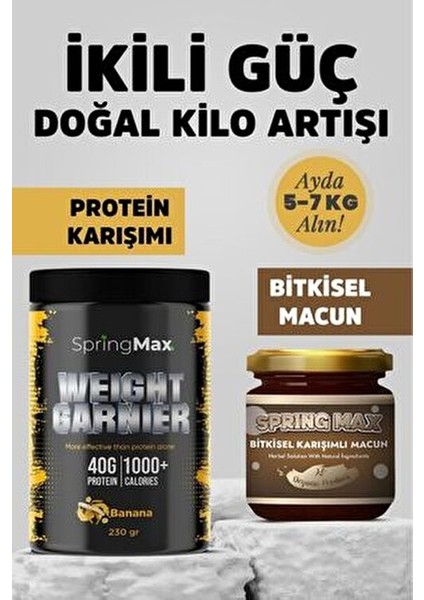 Bitkisel Toz ve Işth Açcı Organik Macun 2 Li Set Doğal Kilo Artışı İçin