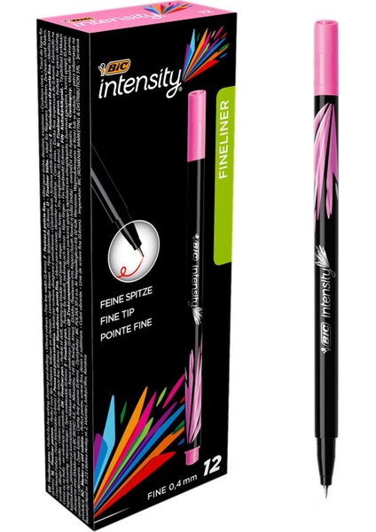 Bic Intensity Fineliner Kalem 0.4 mm Pembe x 12'li Kutu
