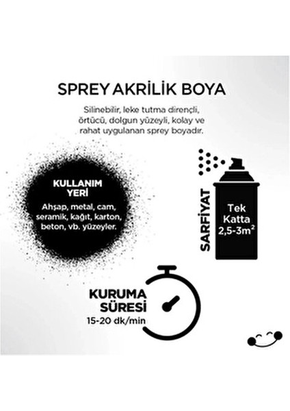 Özel Amaçlı Sprey Boya Emaye Beyaz 400 ml P7540 modelleri
