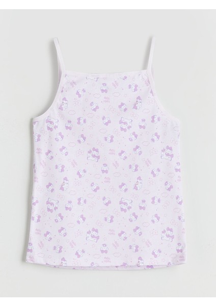 Yeni Sezon Kare Yaka Hello Kitty Baskılı Kız Çocuk Atlet 2'li fırsatları