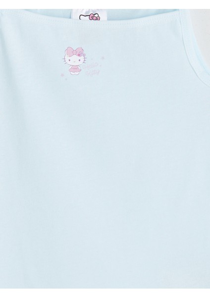 Yeni Sezon Kare Yaka Hello Kitty Baskılı Kız Çocuk Atlet 2'li indirimleri