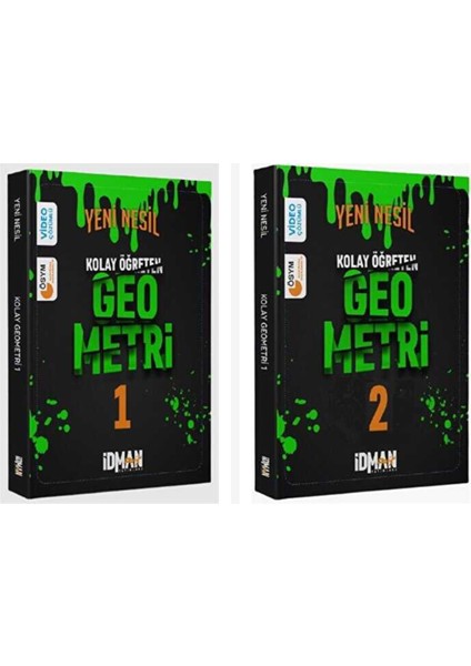 Idman Yeni Nesil Kolay Öğreten Geometri 1 - 2 Set Idman Yayınları
