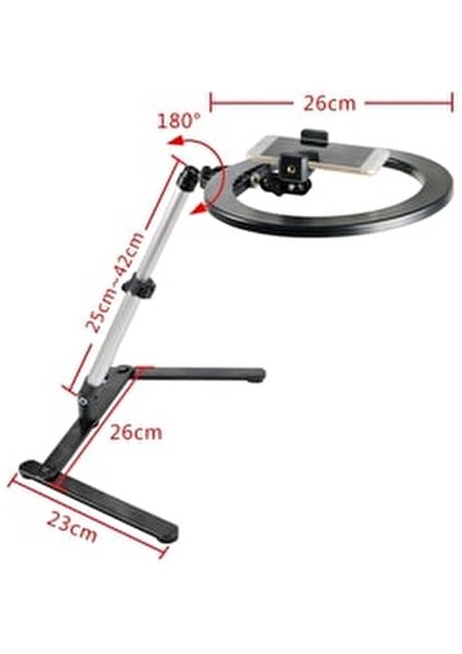 Masaüstü Ürün Çekim Standı Video ve Fotoğraf Çekimi 10" Ring Light Tripod Selfie Işığı Çekim Işığı fırsatları