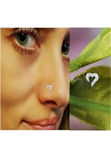 925 Ayar Gümüş Zirkon Taşlı Boş Kalp Hızma Kadınlar İçin Şık Aksesuar