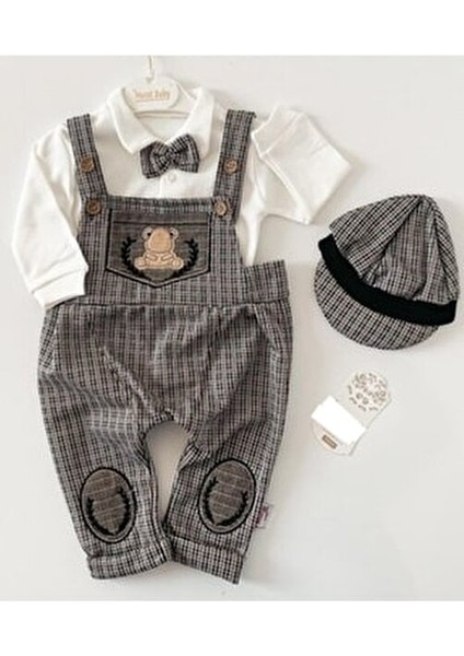 Erkek Çocuk Kahverengi Salopet Takım