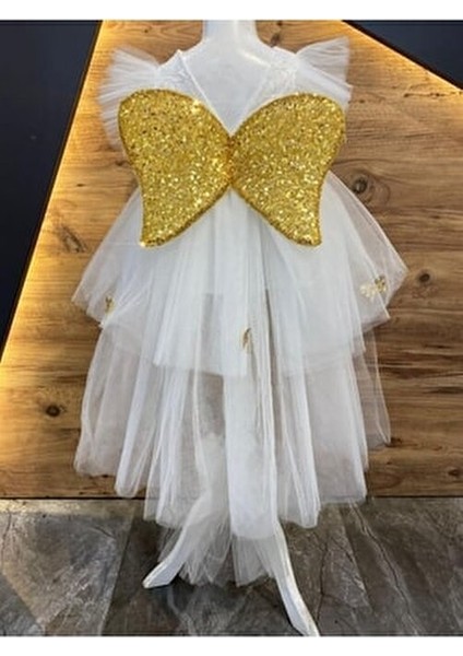 Kız Bebek Melek Kanatlı Beyaz Elbise 6 Aylık fiyatları