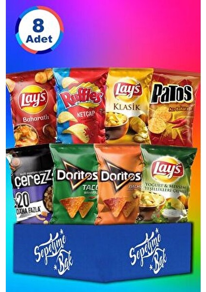 8 Parça Karma Karışık Cips Paketi Versiyon 2