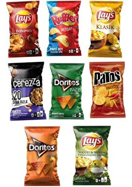 8 Parça Karma Karışık Cips Paketi Versiyon 2 fiyatları