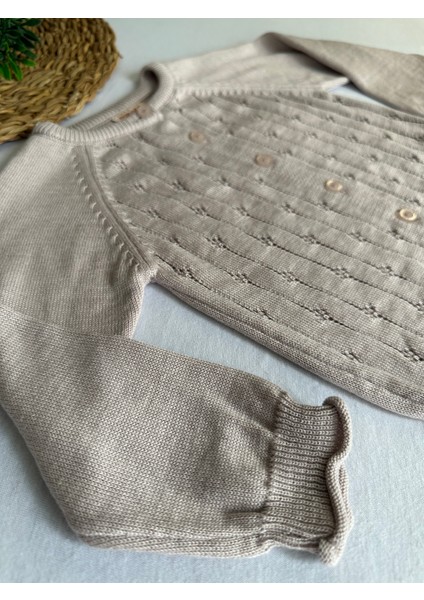 Kız Bebek/çocuk Ajur Hırka - Pudra fiyatları