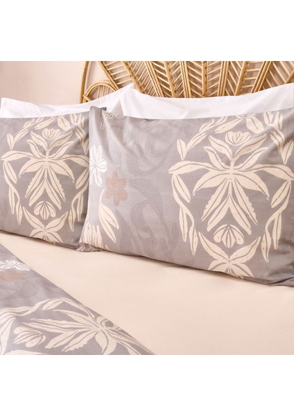 Soft Tawi Çift Kişilik Nevresim Takımı - Ekru / Gri fiyatları