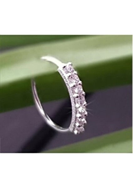 925 Ayar Gümüş Zirkon Taşlı Hızma Kadınlar İçin Şık Tasarım