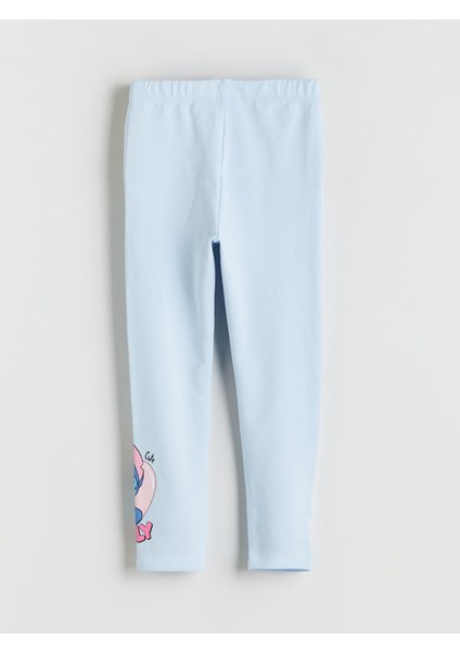 Yeni Sezon Beli Lastikli Stitch Baskılı Kız Çocuk Tayt fiyatları