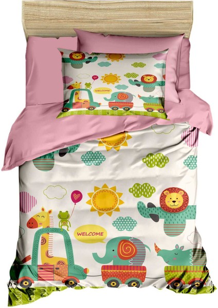 Dijital Baskılı 3d Pamuklu Yenidoğan Bebek Nevresim Takımı Welcome Zoo fiyatları