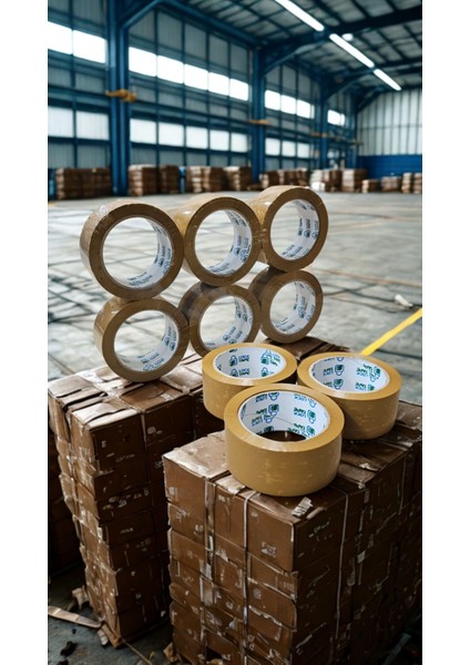 45 mm X100 Taba Renkli Hotmelt Koli Bandı -Kahverengi