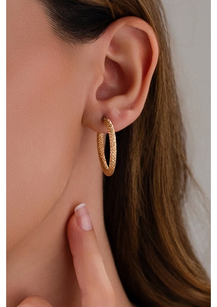 14 Ayar Altın L Boy Hasır Halka Küpe fiyatları