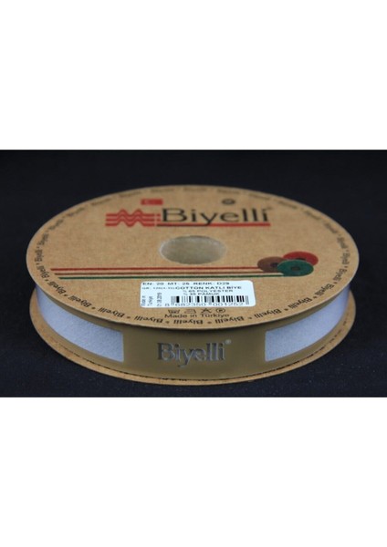Biye Koton Katlı D29 Gri 2 cm 25 Metre %65 Koton %35 Polyester