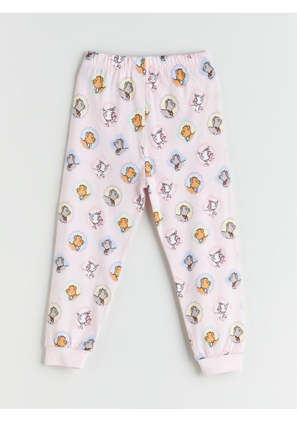 Yeni Sezon Bisiklet Yaka Aristocats Baskılı Kız Çocuk Pijama Takımı indirimleri
