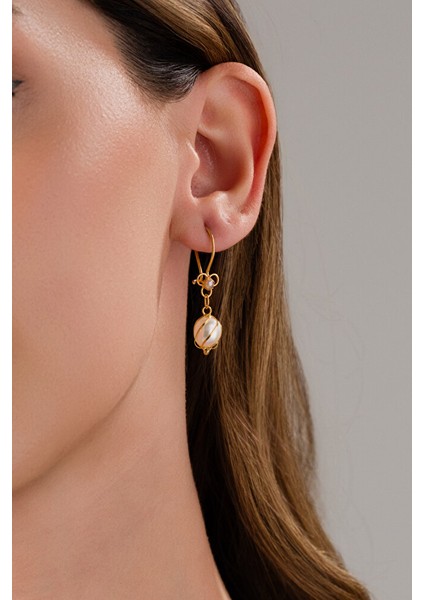 14 Ayar Altın Mardin Işi Kafesli Sallantılı Inci Küpe fiyatları