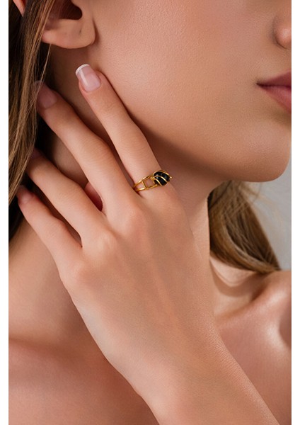 14 Ayar Altın Mardin Işi Kafesli Onix Yüzük fiyatları