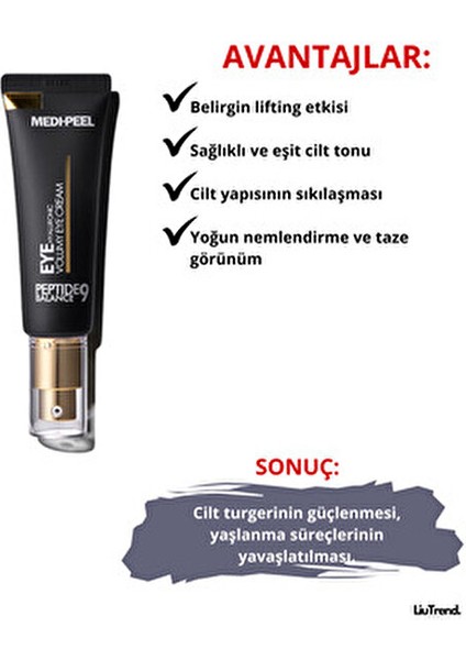 Peptide 9 Hyaluronic Volumy Eye Cream 40 ml Peptit Içeren Yaşlanma Karşıtı Göz Kremi M0548 modelleri