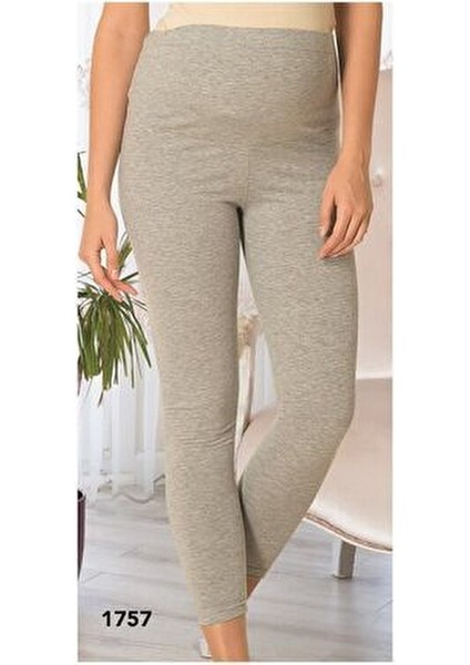 By Mecit Kadın Hamile Tayt Günlük Kullanım İçin Pamuklu Fitted Kısa Kol Gri modelleri