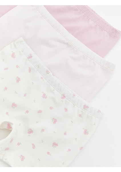Yeni Sezon Beli Lastikli Kız Çocuk Boxer 3'lü modelleri