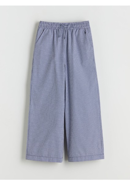 Yeni Sezon Beli Lastikli Ekose Kız Çocuk Pantolon