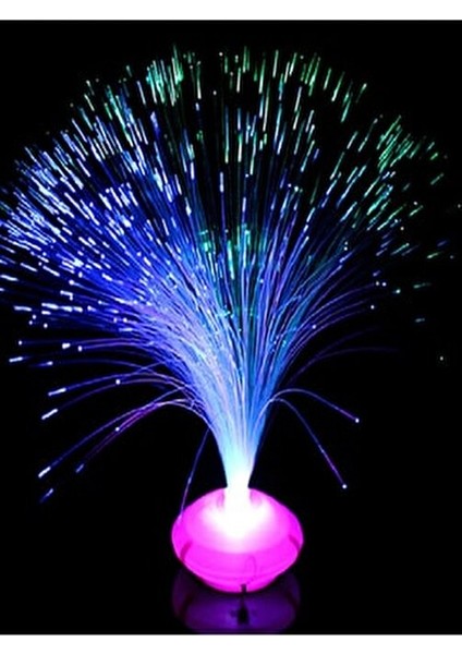 Yılbaşı Işıkları Fiber Optik Gece Lambası LED Işıklı Fiber Ufo Lamba Renkli Pilli LED Işık indirimleri