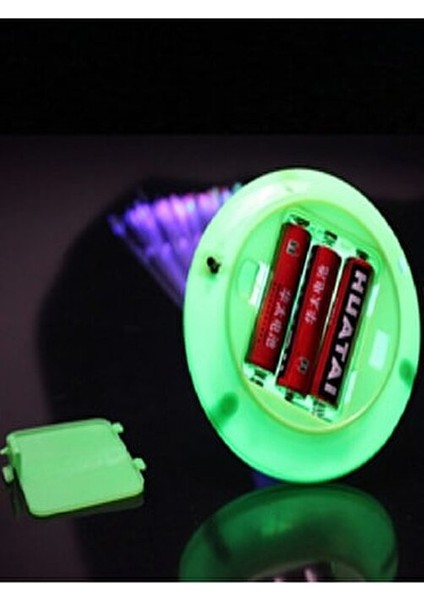 Yılbaşı Işıkları Fiber Optik Gece Lambası LED Işıklı Fiber Ufo Lamba Renkli Pilli LED Işık