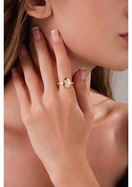 14 Ayar Altın Cameo Yüzük