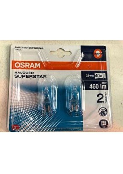 2 Adet Halopin G9 35W=40W Halojen Lamba