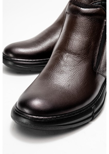 Hakiki Deri, Kürklü, Flotter Gerçek Deri, Erkek Bağcıksız Fermuarlı Bot fiyatları