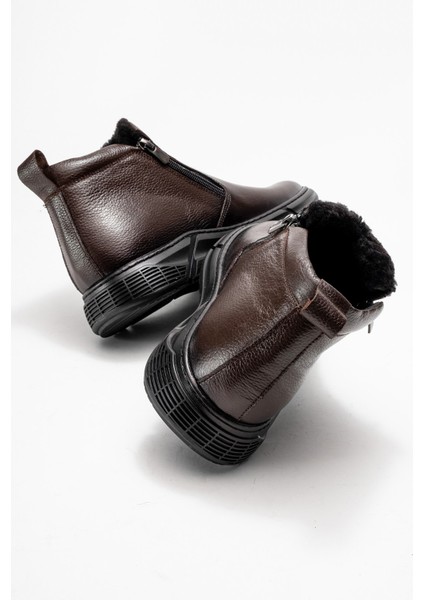 Hakiki Deri, Kürklü, Flotter Gerçek Deri, Erkek Bağcıksız Fermuarlı Bot indirimleri