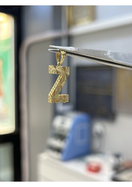 14 Ayar Altın Büyük Füzyon Z Harfli Kolye Ucu fiyatları