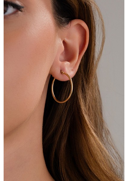 14 Ayar Altın M Boy Zarif Soft Halka Küpe fiyatları