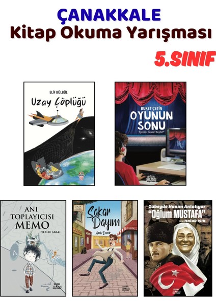 Çanakkale Kitap Okuma Yarışması 5.sınıf Kitapları, 5 Kitap Set, 5.sınıf Masal Öykü