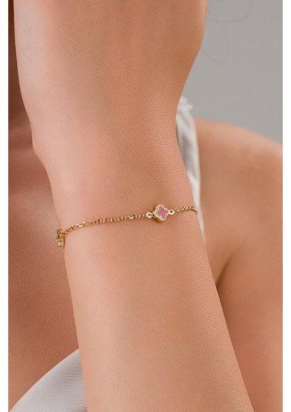 14 Ayar Altın Kırmızı Yonca Bileklik fiyatları