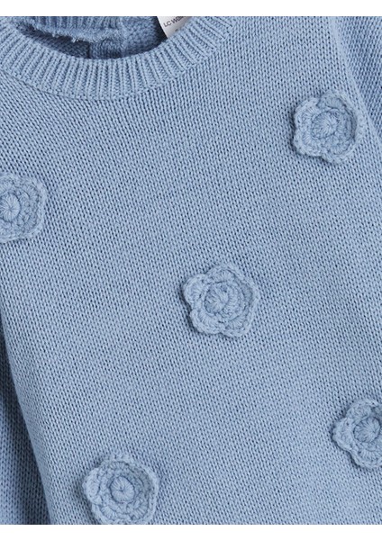 Yeni Sezon Bisiklet Yaka Nakışlı Uzun Kollu Kız Çocuk Kazak fiyatları