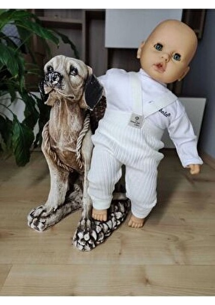 Erkek Çocuk Askılı Fitilli Triko Tayt Beyaz Renk Antialerjik Özellikli indirimleri