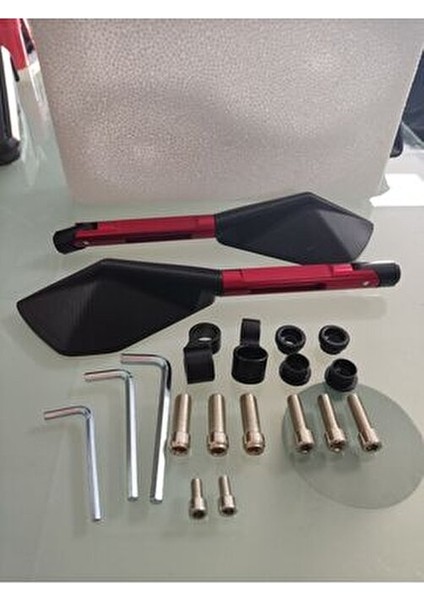 Motosiklet Modifiye Aynası Gece Görüşlü Kırmızı modelleri